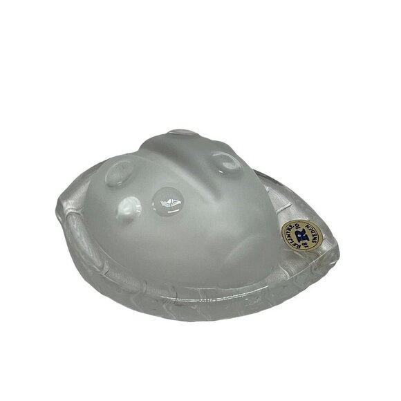 Reijmyre Sweden Frosted Glass Crystal LadyBug Paperweight With Box  NEW - Picture 2 of 9